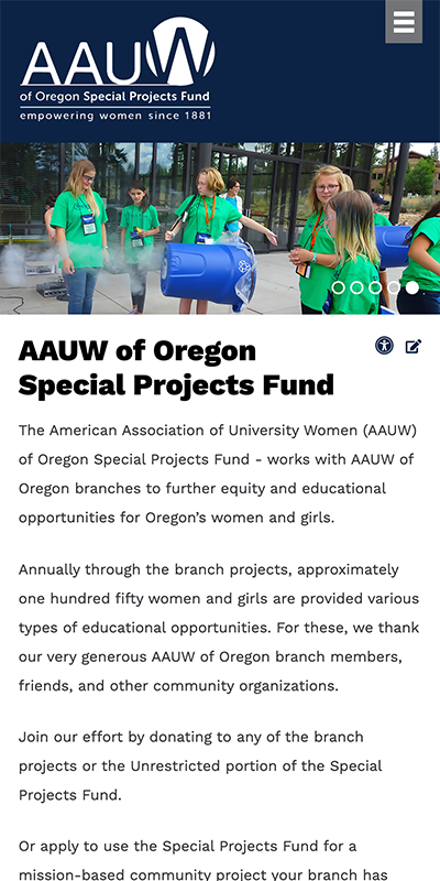 AAUW Oregon Special Projects Fund