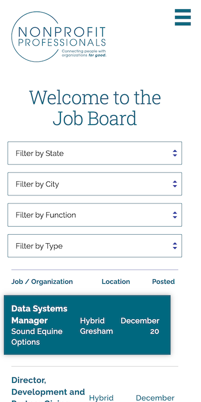 Nonprofit Professionals Now - Job Board