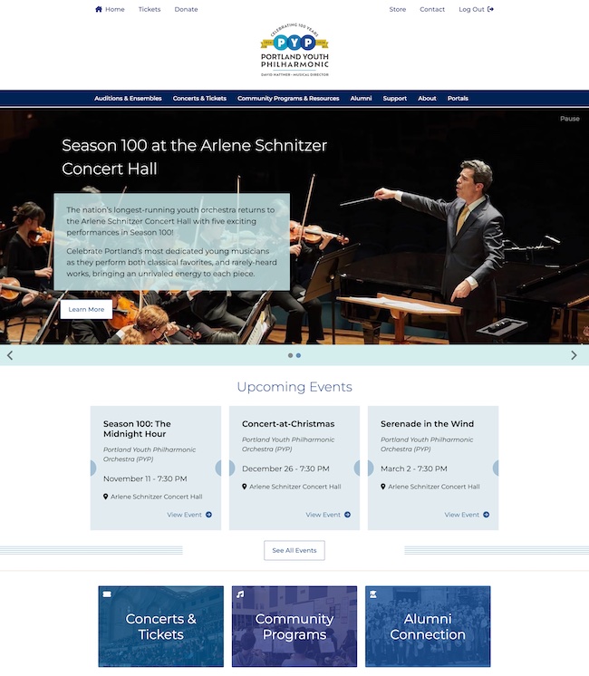 Portland Youth Philharmonic. Bassoonist photo by Zachary Person.