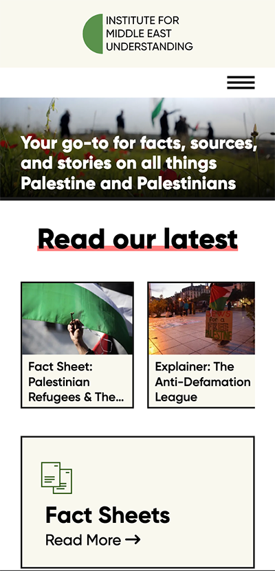 Institute for Middle East Understanding (IMEU)