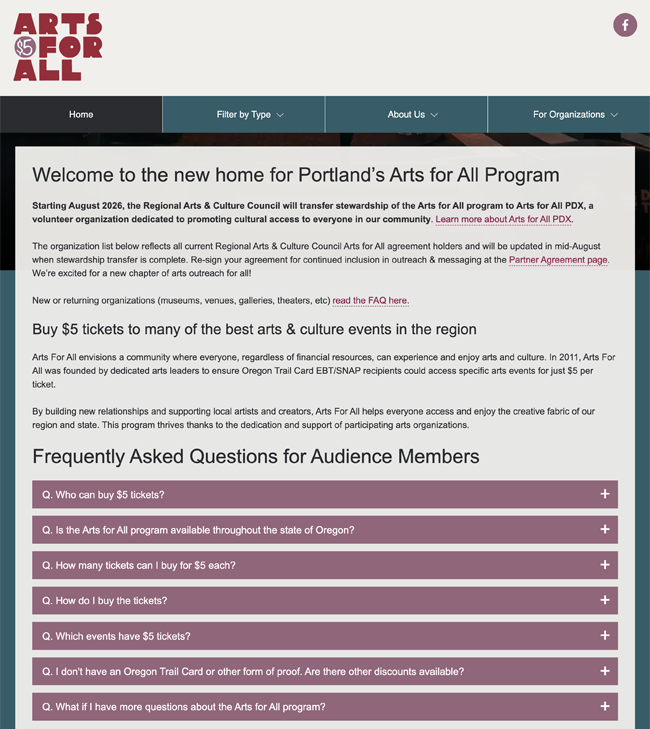 Arts for All PDX