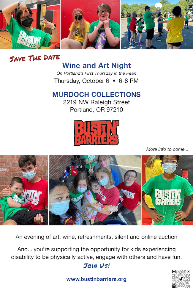 Save the Date Card for Wine and Art Event