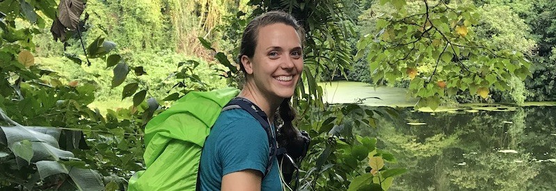 Megan hiking in Costa Rica.