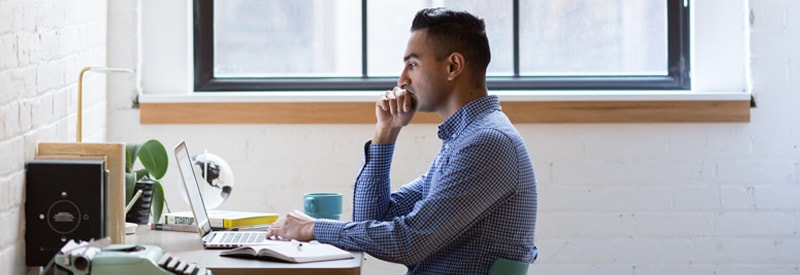 Young professional at work